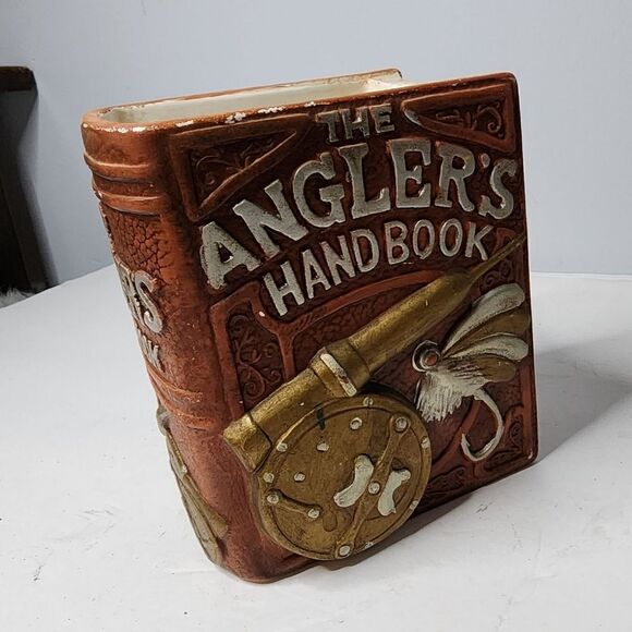 Napcoware The Anglers Handbook Planter Napco Japan Fishing Fisherman Cabin Camp - Picture 2 of 9